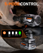 DOVAMAN 20V Brushless Impact Wrench, 3/4" Cordless Impact Gun 2200Nm, 5 Modes, 4.0Ah Battery for Lug Nuts & Trucks
