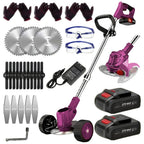 Electric Weed Wacker Battery Powered Grass Trimmer 3 in 1 Weed Trimmer Lawn Edger Brush Cutter for Lawn Garden Pruning Trimming