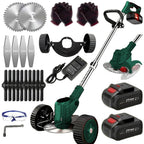 Electric Weed Wacker Battery Powered Grass Trimmer 3 in 1 Weed Trimmer Lawn Edger Brush Cutter for Lawn Garden Pruning Trimming