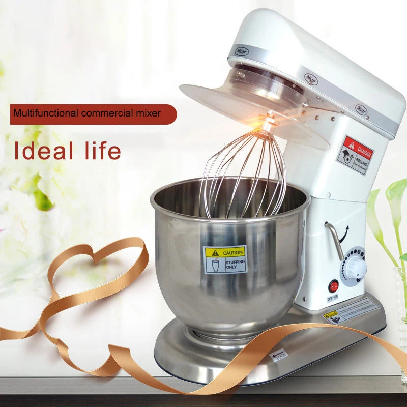 Vertical Kneader Mixing Bread Maker Food Mixer 220V 10L Blender Commercial Electric Kneading and Egg Beating Chef Machine