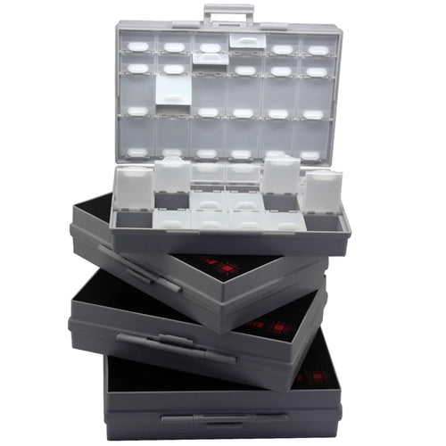 4pcs AideTek BOX-ALL-48 Compartment Empty Organizer Craft Beads Storage Enclosure SMD SMT Surface Mount Plastic Toolbox