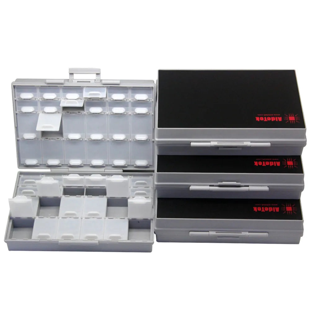 4pcs AideTek BOX-ALL-48 Compartment Empty Organizer Craft Beads Storage Enclosure SMD SMT Surface Mount Plastic Toolbox