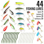 Fishing Rod and Reel Combos 125-Pieces Telescopic Spinning Pole Reel Gear Equipment Set with Tackle Bag for Adult Collapsible Tr