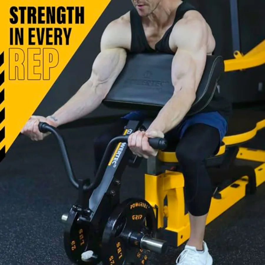 Fitness Workbench Curl Weight Machine Attachments, 200 lbs. Capacity - Effective Bicep Exercise Equipment for All Powertec Workb