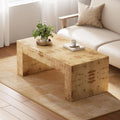 Elegant Thick-Legged Burl Wood Coffee Table, Perfect for Living Rooms, Sturdy and Chic, Suitable for Modern or Traditional Home