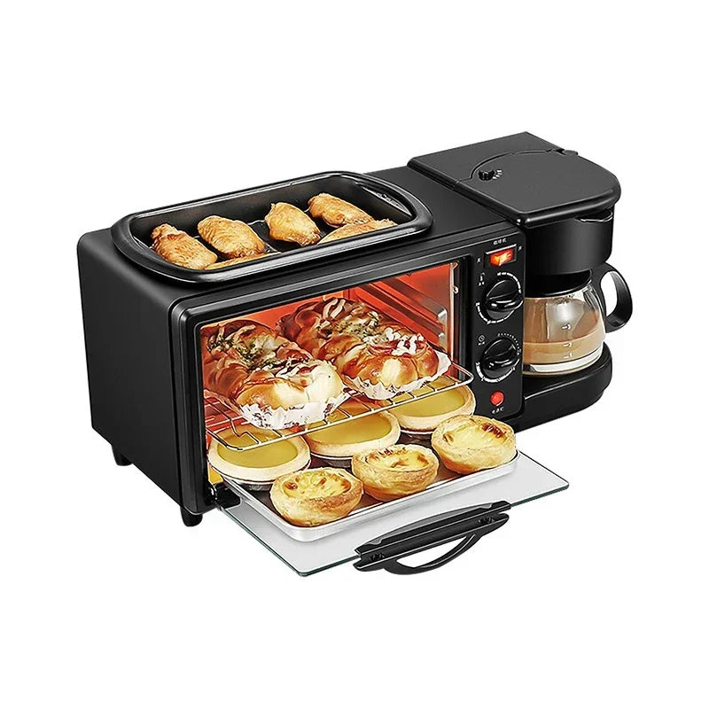 New Upgrade110V/220V Household Multi-Function Breakfast Machine Kitchen Coffee Omelette Machine Automatic Toaster Multi-Function