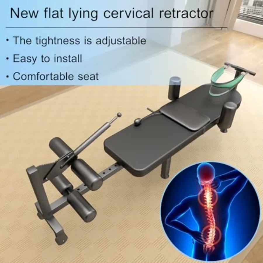 Fitness Full Body Traction Bed Massage Cervical Lumbar Traction Table with Stretch Decompression Machine for Tension Relief in