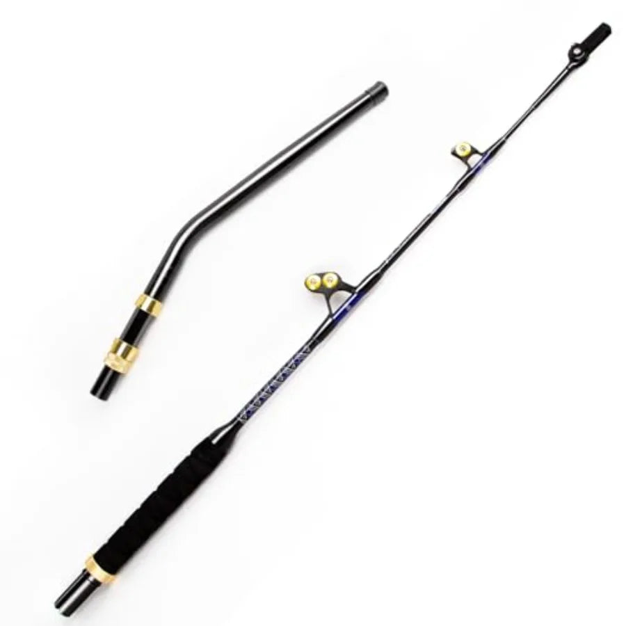 Bent Butt Fishing Rod Deep Sea Fishing Pole with Swivel Tip for Saltwater and Big Game Fishing Applications Enhanced Durability