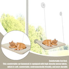 Hanging Cat Bed Heavy Duty Windowsill Kitten Resting Soft Perch Window Hammock Seat with 4 Strong Suction Cups for Indoor cats