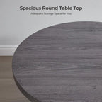 Round Coffee Table for Living Room, Mid Century Modern Fluted Center Coffee Table with Storage, 32 Circle Accent Tea Dining Tabl
