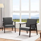 Accent Chair Mid-Century Living Room Chair Modern Linen Fabric Side Chair with High Back for Living Room/Office/Bedroom Minimal