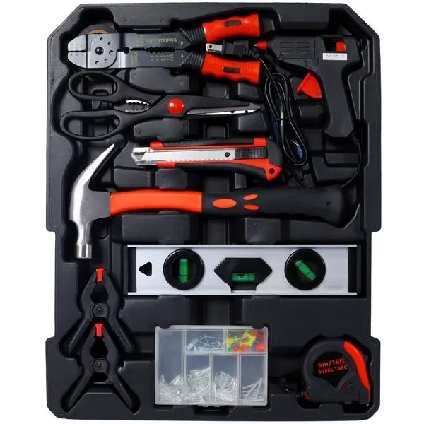 899pcs Home Repair Tool Set Kit for Men, Toolbox Storage Case with 4 Drawers, General Household Tool Kit with Rolling Tool
