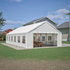 20x40ft Outdoor Heavy Duty Party Tent, Carport Wedding Event Shelter, Large Commercial Canopy with Removable Sidewalls, BBQ Wedd