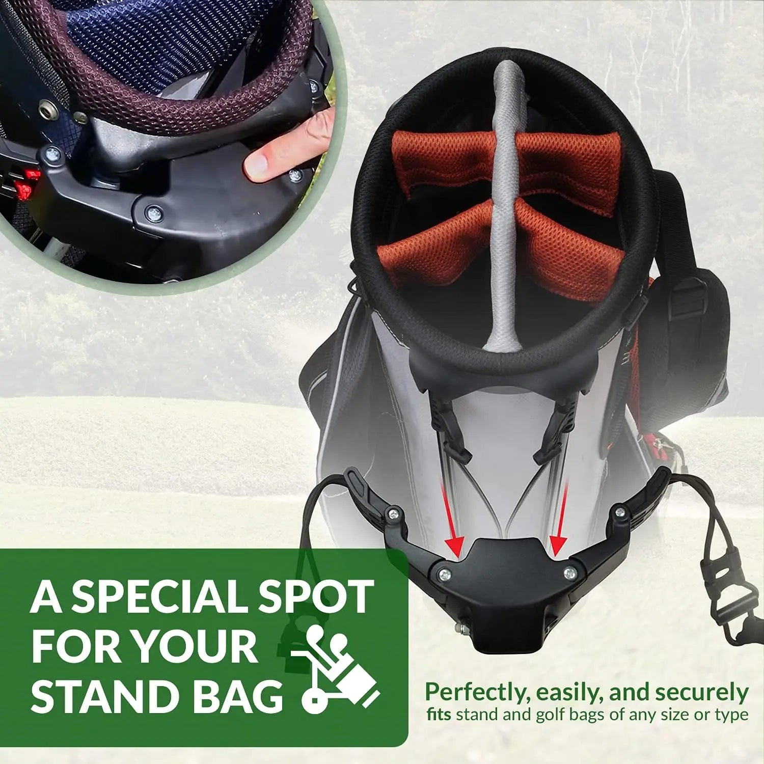 Lightweight Aluminum 3-Wheel Foldable Golf Push Cart with Adjustable Handle, Foot Brake & Accessories for Easy Storage