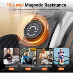 Rowing Machines for Home Use Rowing Machine Max 350 LBS Magnetic Rower with 16 Levels of Workout Resistance Dual Slide Rail Blu