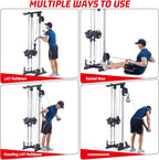 Wall Mount Cable Machine LAT Pulldown with 20-Position Adjustable Pulley System High & Low Pulley for Home Gym