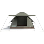 Canvas Bow Tent for 6, Camping and Outdoor Shelter with Waterproof and Flame-Resistant Ripstop Canvas