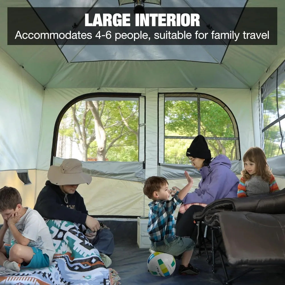 Camping Inner Tent for Pop Up Canopy, Cube Tent Converts 10x10 Straight Leg Canopy into Camping Tents, Fully Vented Roof