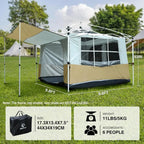 Camping Inner Tent for Pop Up Canopy, Cube Tent Converts 10x10 Straight Leg Canopy into Camping Tents, Fully Vented Roof