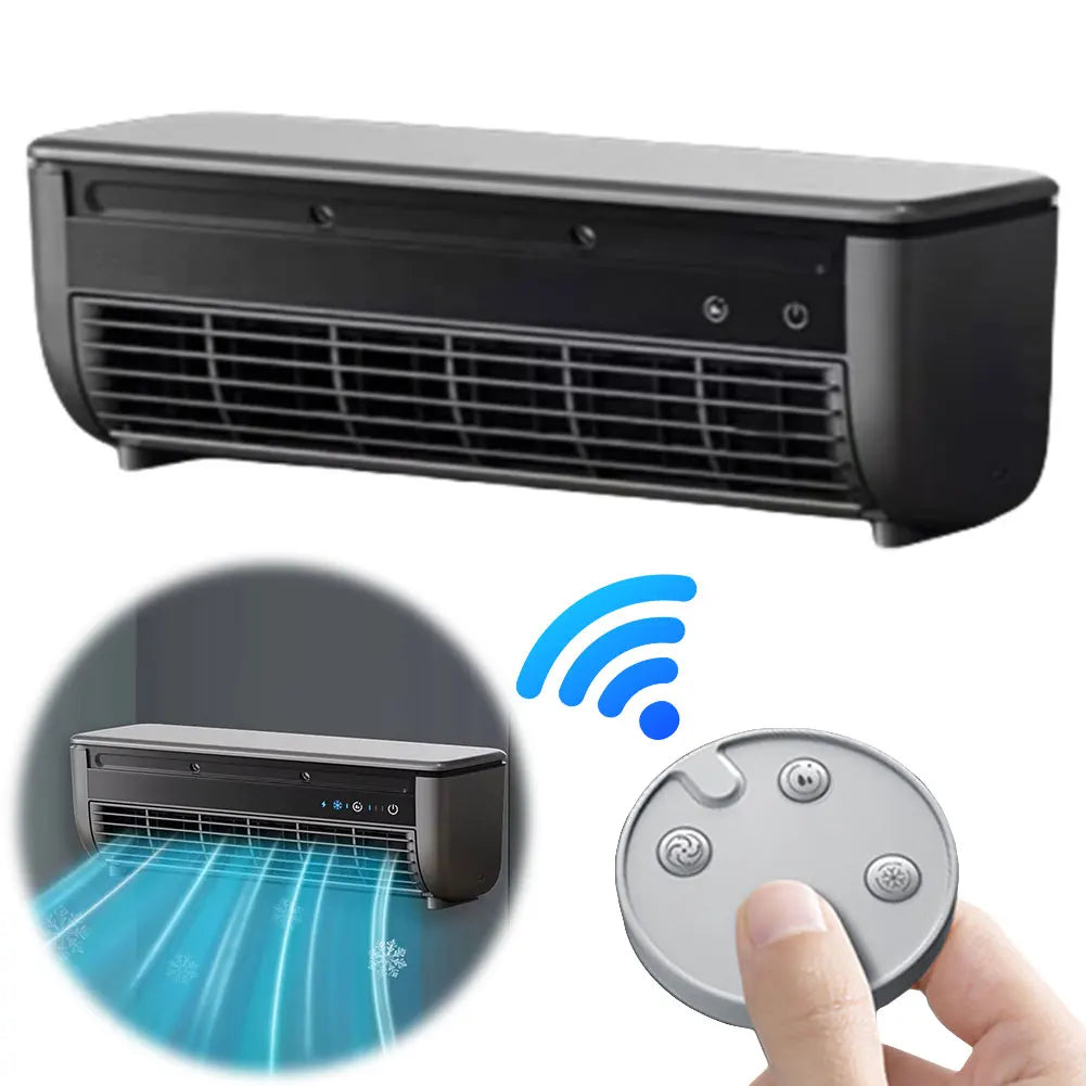 Wall-Mounted Air Cooling Fan Adjustable Wind 3 Speeds Table Fan Rechargeable Fan Remote Control for Home Kitchen Bedroom Office