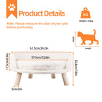Pet Sofa Bed Raised Cat Chair Small Dog Couch Bed Removable Cushion Sleep House