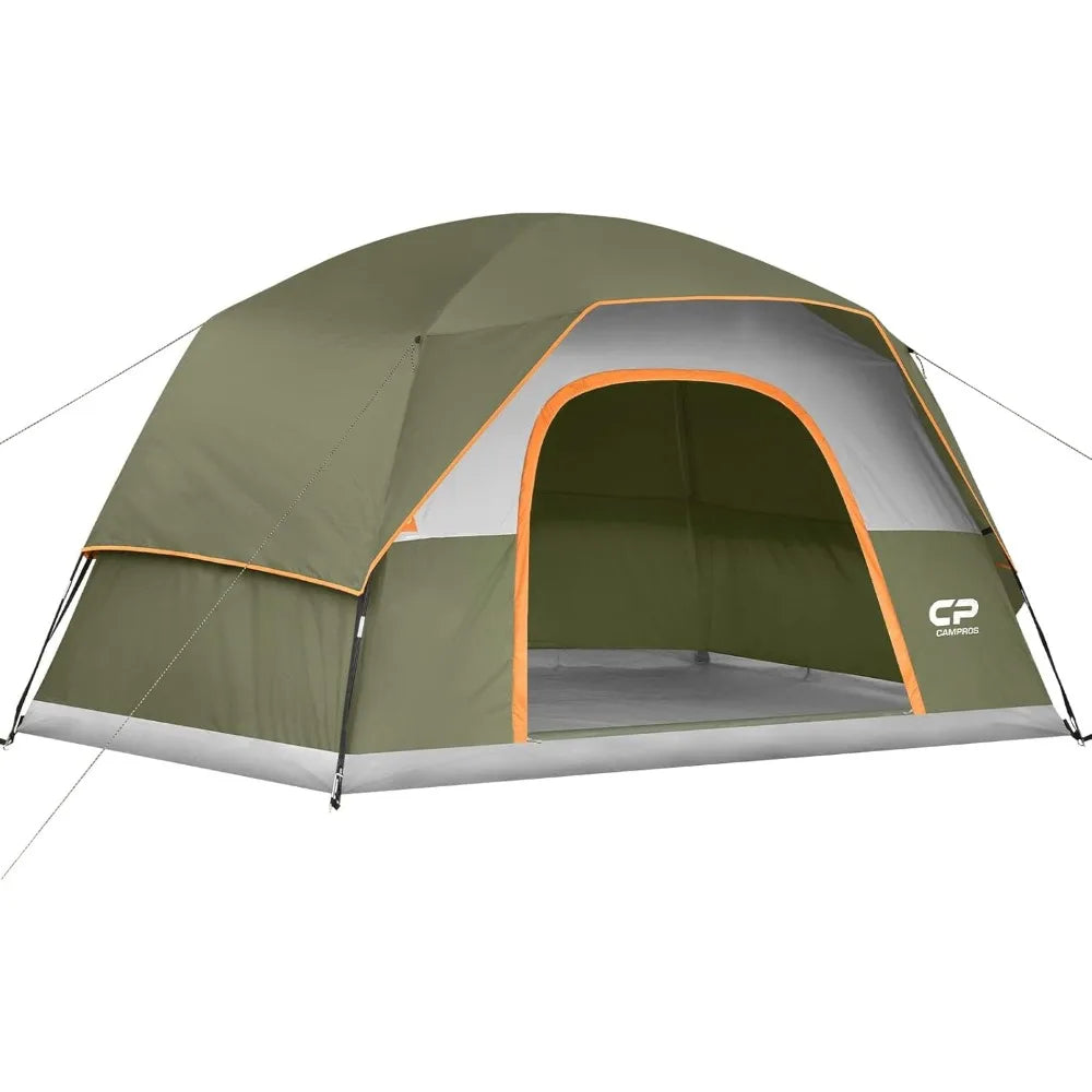 Tents for Camping 6 Person Tent Waterproof Windproof Double Layer Family Camping Tent,Easy Setup Dome Tent withLarge MeshWindows