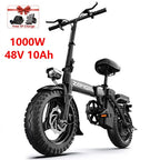 1000w 2000w Adult Electric Bike,30miles 48v Aluminum Alloy 14 Inch Ebike,for Both Men Women In Cities Cycling Electric Bicycle