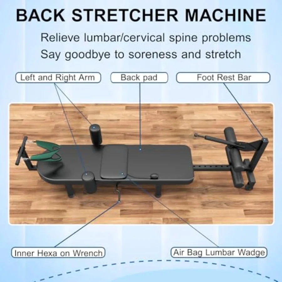 Fitness Full Body Traction Bed Massage Cervical Lumbar Traction Table with Stretch Decompression Machine for Tension Relief in