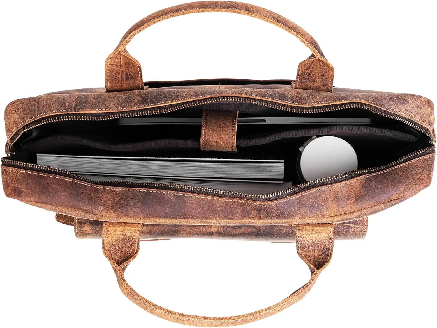 Leather briefcase 18 Inch Laptop Messenger Bags for Men and Women Best Office Briefcase Satchel Bag