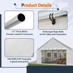 Durable 20x40ft Outdoor Wedding Tent with Removable Walls for Events and Storage Bag