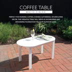 White Jayde Adirondack Style Coffee Table, 18.11 Depth x 35.24 Width x 18.11 Height