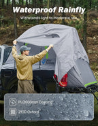 Waterproof Double-Layer Truck Bed Tent for 2, Fits 5.5'-5.8' Pickups, Portable Camping Gear