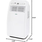 8000 BTU Portable Air Conditioner with Cooling Dehumidifier Fan Remote Control and Window Mount Kit Included for Home Office Be