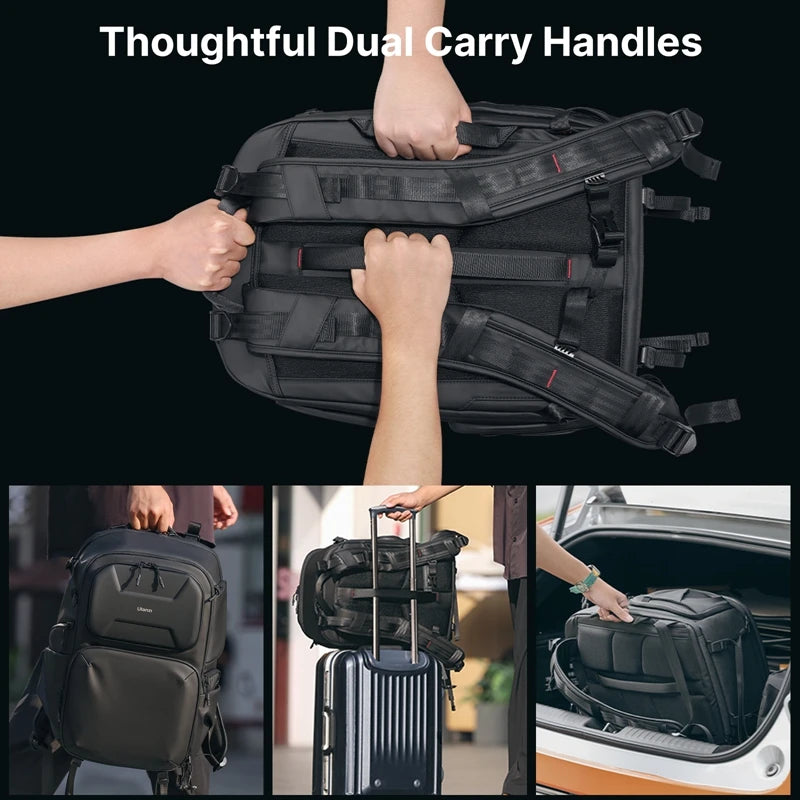 Ulanzi BP10 Hardshell Camera Backpack 35L Travel Large Capacity Storage Splash-proof Photography Bag Camera Shoulders Bag