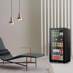 4.5 cubic feet beverage refrigerator with 150 cans, independent beverage cooler, suitable for office use