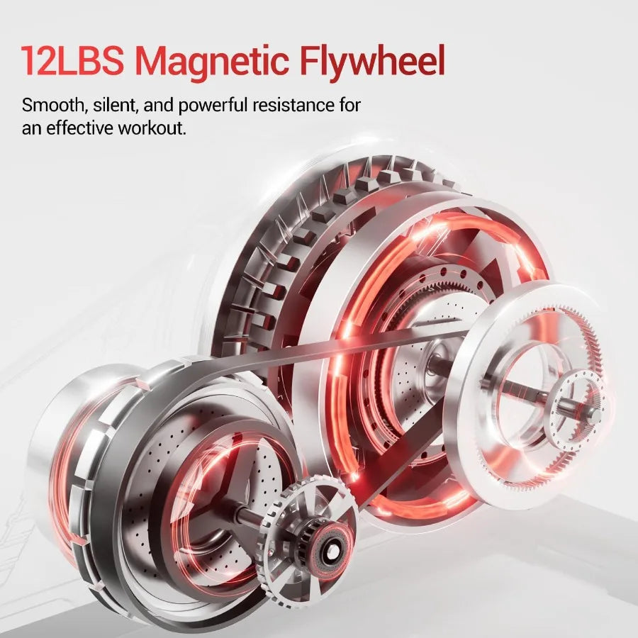 Home Use Elliptical Exercise Machine with 8 Resistance Levels Silent Magnetic Design 12 Stride LCD Monitor Black