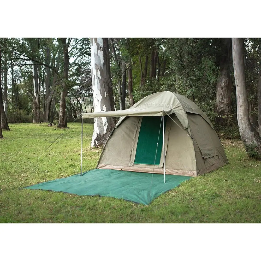 Canvas Bow Tent for 6, Camping and Outdoor Shelter with Waterproof and Flame-Resistant Ripstop Canvas