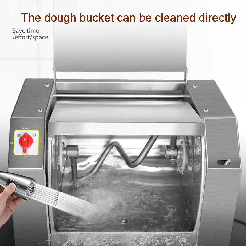 Commercial electric Dough Kneading Machine Dough Stirring stainless steel Bread mixer Pasta Make noodles 8KG flour Mixers 1500W