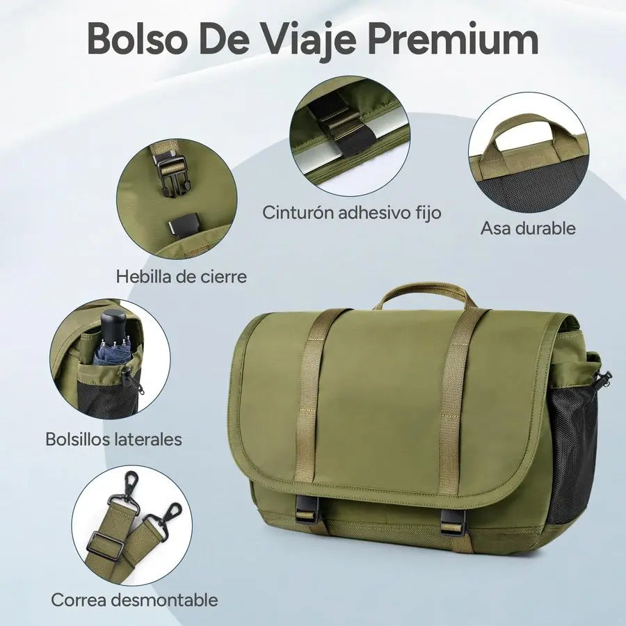 Messenger Bag Fit 16 Laptop for Men Women Work College Office Computer