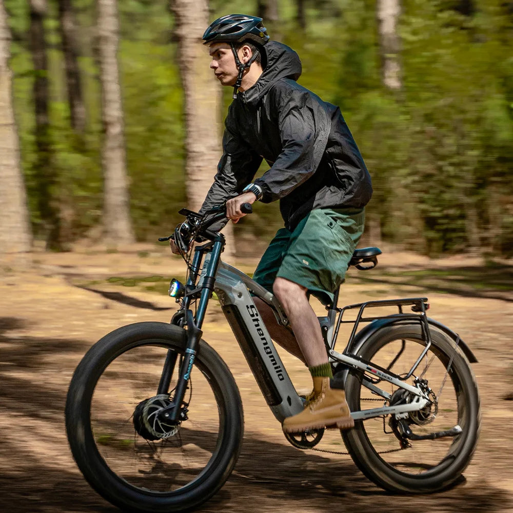 Shengmilo S600 Electric Bike Dual Motor2000W  48V17.5AH Battery 26 Inch e bike Fat tire Ebike Men's Mountain Electric Bicycle