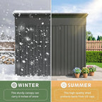 7.5'x4' Triple-Door Outdoor Storage Shed with Lockable Doors, Ideal for Tools, Cycles, and Garden Equipment (Black)