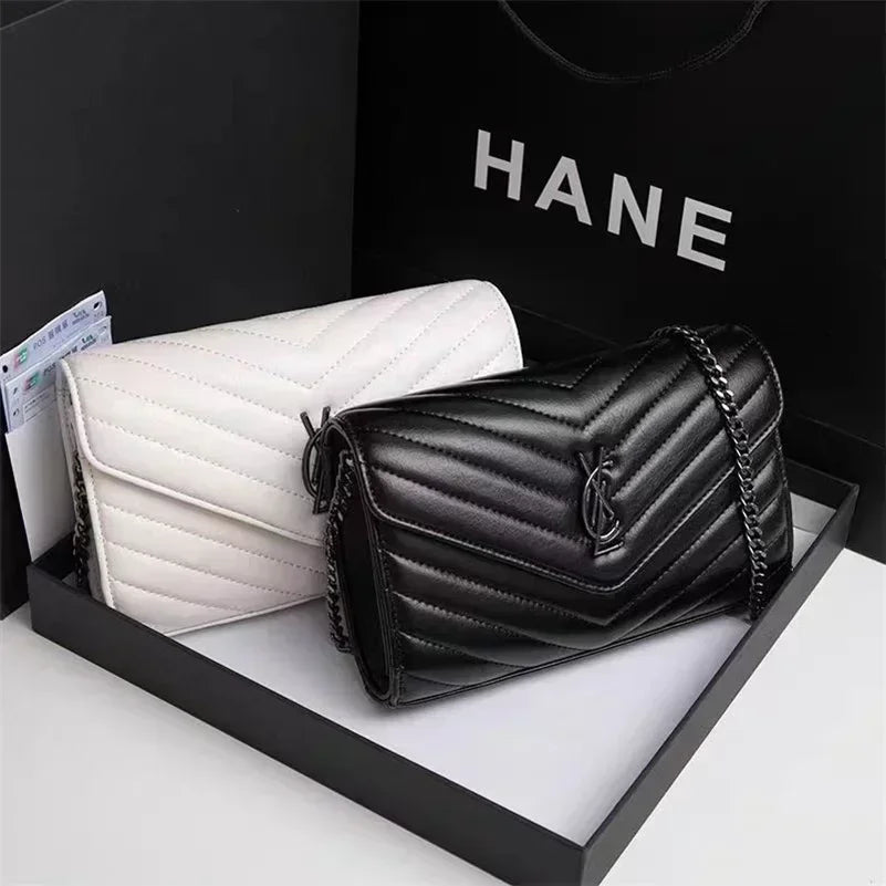 Classic rhombus chain leather shoulder bags designers luxury clutch women handbag Designer LOULOU A5 BY5