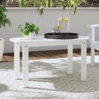 White Jayde Adirondack Style Coffee Table, 18.11 Depth x 35.24 Width x 18.11 Height