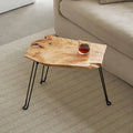 Collection Live Edge Coffee Table, Small Coffee Table, Foldable Lightweight Side Table, Natural Wood Coffee Table, Live Edge Tab