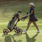 Clicgear Model 4.0 Golf Push Cart 3-Wheel Foldable Walking Golf Cart for Outdoor Use with Durable Lightweight Aluminum Frame in