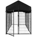 Outdoor Secure Wire Crate Kennel Steel Material Outdoor Dogs Welded Wire Kennels Waterproof Tarpaulin for Medium Small Dogs