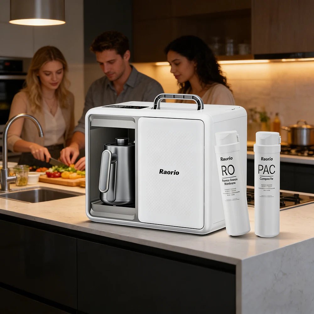 Raorio Water Purifier Multiple Scenarios Reverse Osmosis Heating with  Filter Element Home/Off-Gid Life Portable Water Drinking