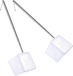 2-Pack 3" Aquarium Nets – Extendable Stainless Steel Handle Shrimp & Fry Net for Baby Fish, Food Residue &Debris Skimming