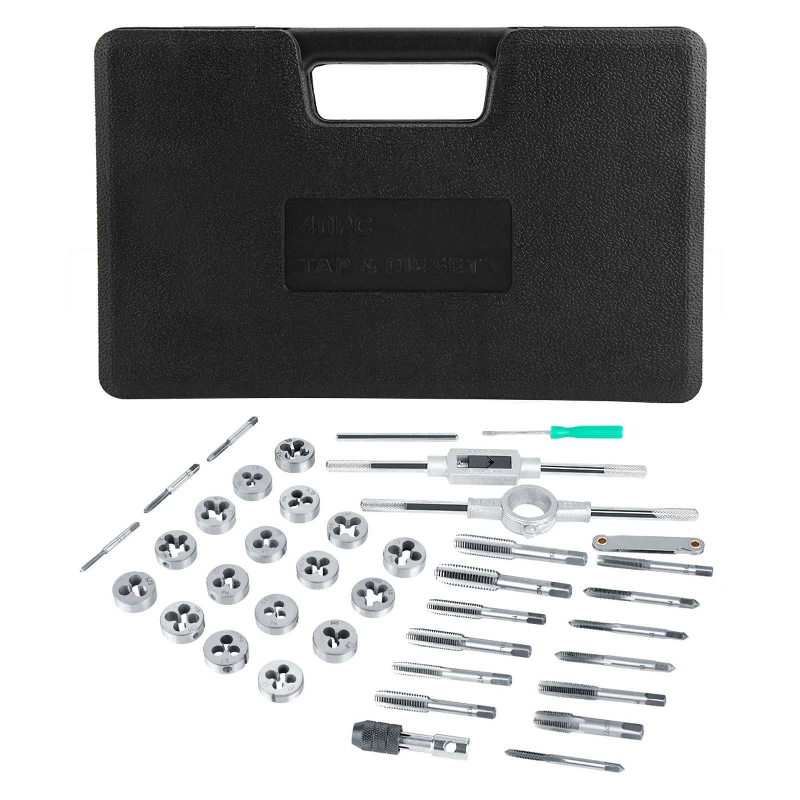 M3- Screw Nut Tap and Die Set with Wrenches and Thread Gauge Heavy Duty Hand Tools Tap and Die Set