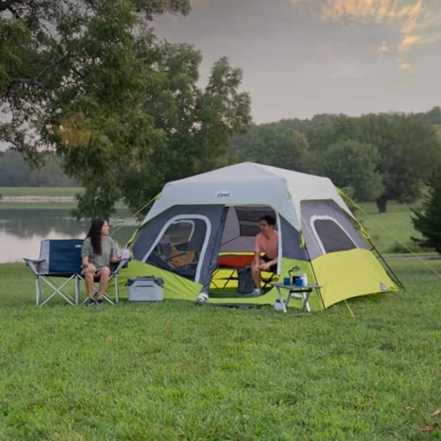 Instant Cabin Tents 6 Person/ 9 Person/ 10 Person/ 12 Person Family Cabin Multi Room Pop Up Tents Car Camping Included Storage